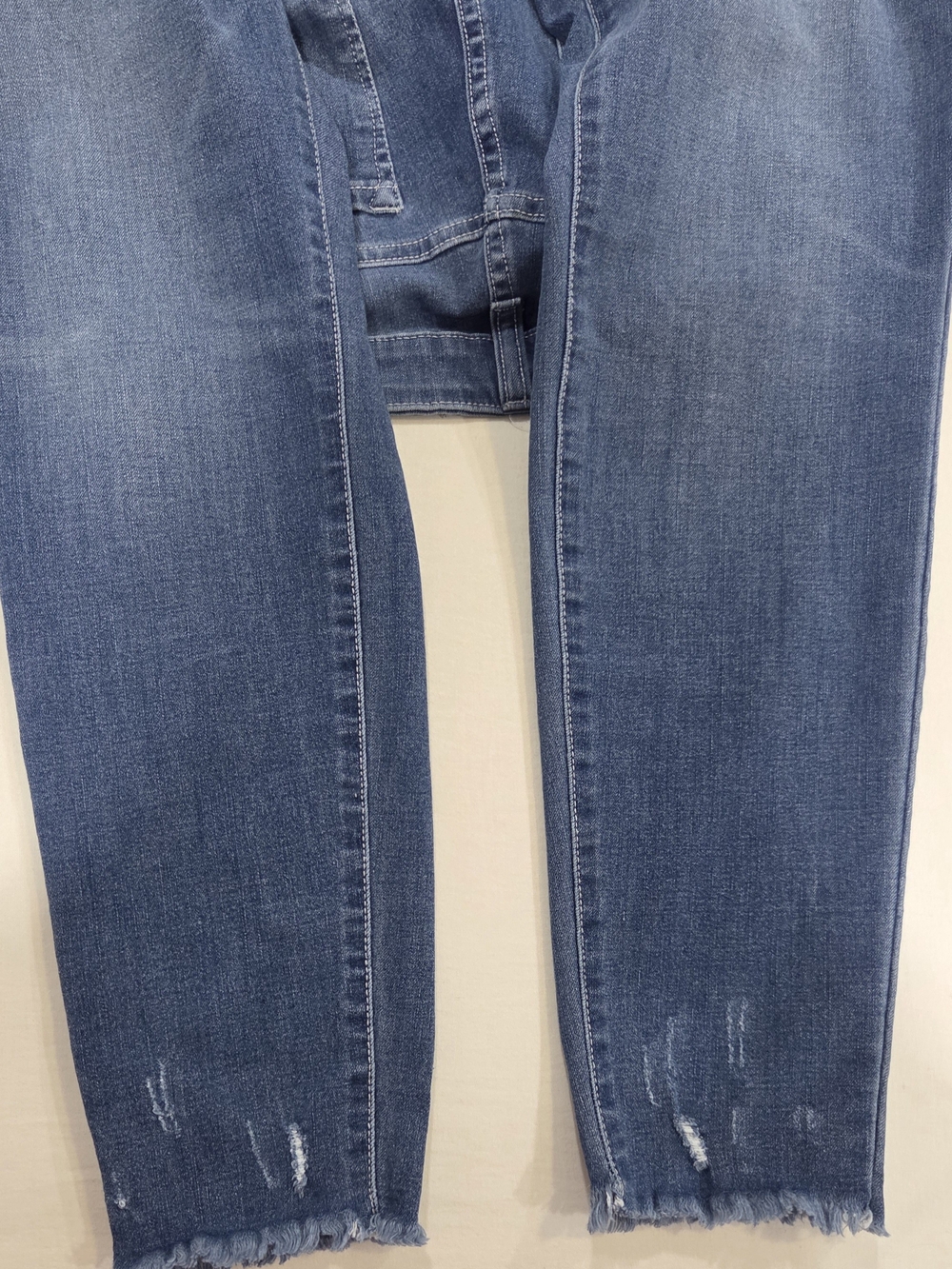 LC Lauren Conrad Blue Super Skinny Jeans with Distressed Hem